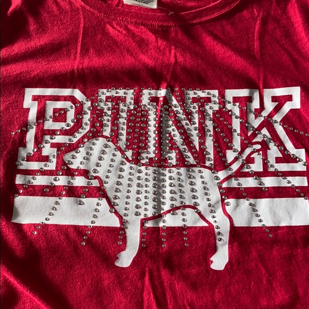 PINK t-shirt with rhinestones - Picture 2 of 4